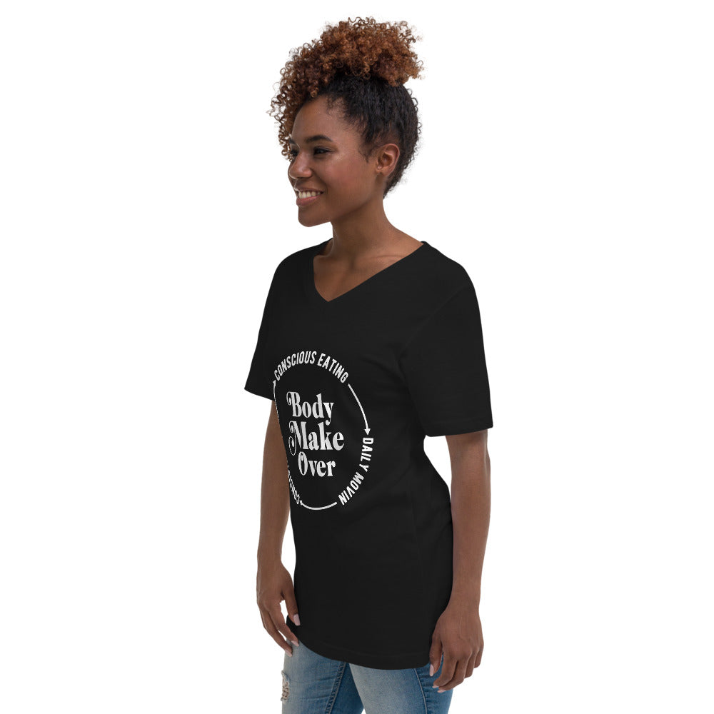 Unisex Short Sleeve V-Neck T-Shirt