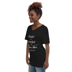 Unisex Short Sleeve V-Neck T-Shirt