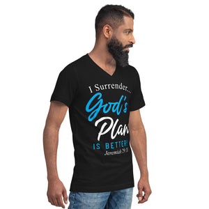 Unisex Short Sleeve V-Neck T-Shirt