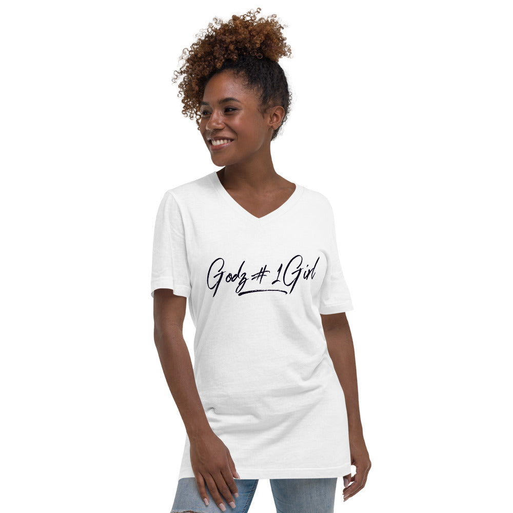 Unisex Short Sleeve V-Neck T-Shirt