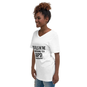 Unisex Short Sleeve V-Neck T-Shirt