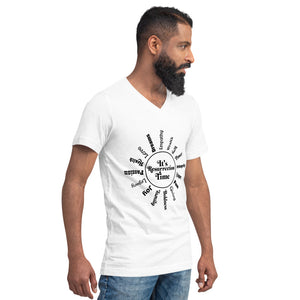 Unisex Short Sleeve V-Neck T-Shirt